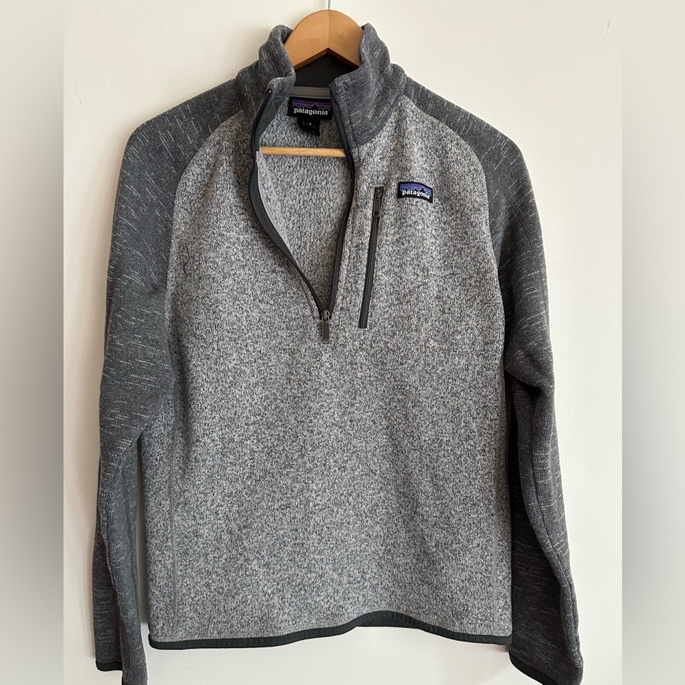 Patagonia Better Sweater, grey, 1/2 zip, Men’s size Small